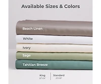 Cariloha Classic 2-Piece Twill Pillowcase Set | Tahitian Breeze | King | Viscose Material | Allergy Resistant, Thermal-Regulating & Extra soft