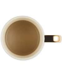 Le Creuset Stoneware Mug with Gold Metallic Handle, 14 oz.