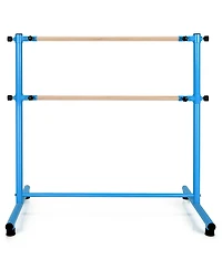 Vebreda 47 Inch Double Ballet Barre with Anti-Slip Footpads-Blue