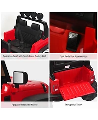 Sugift 12V Kids Ride On Car with Remote Control and Double Magnetic Door