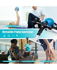 Vebreda Folding Under Desk Indoor Pedal Exercise Bike for Arms Legs