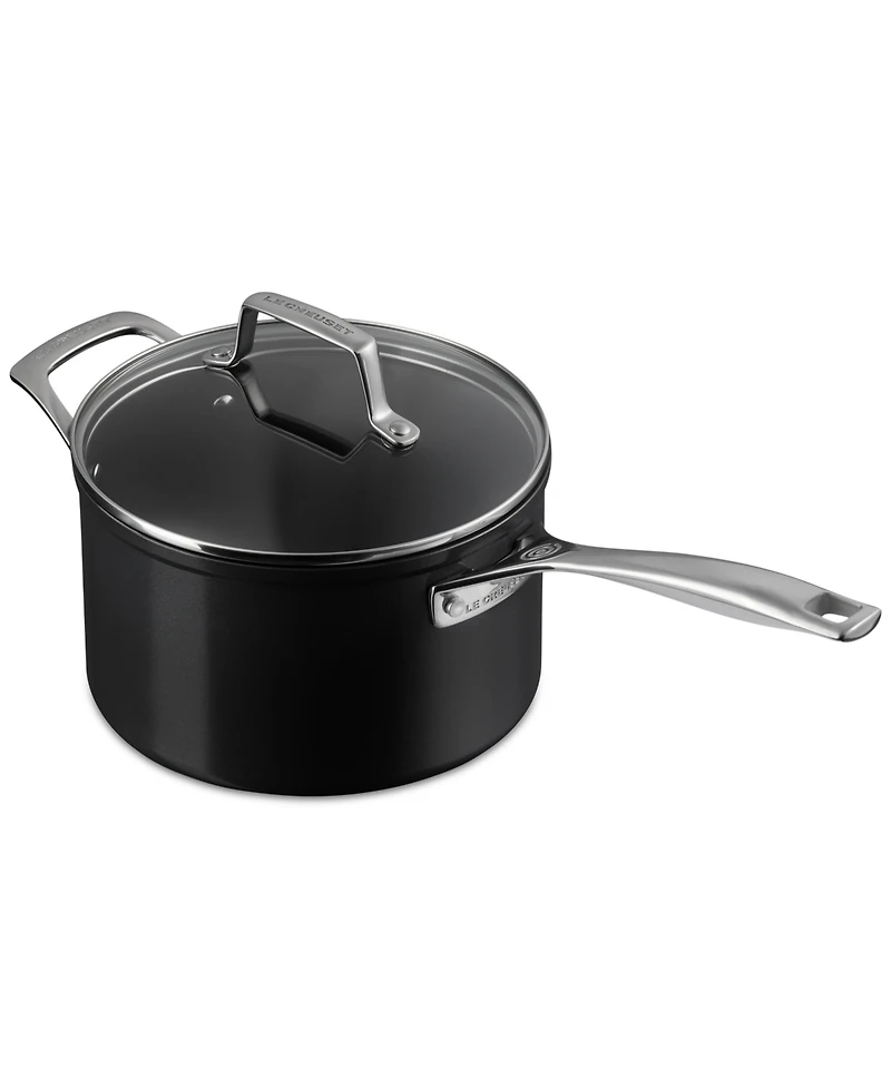Le Creuset Essential Non-Stick Ceramic Saucepan with Glass Lid, 4-Quarts