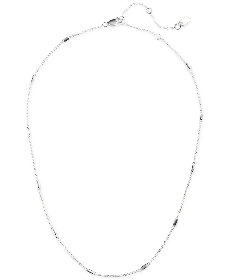 Lauren Ralph Lauren Sterling Silver Bar Station Collar Necklace, 15" + 3" extender