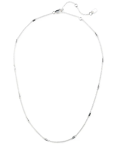 Lauren Ralph Lauren Sterling Silver Bar Station Collar Necklace, 15" + 3" extender