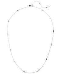 Lauren Ralph Lauren Sterling Silver Bar Station Collar Necklace, 15" + 3" extender