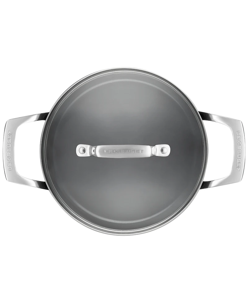 Le Creuset Essential Non-Stick Ceramic Stockpot with Glass Lid, 4-Quarts