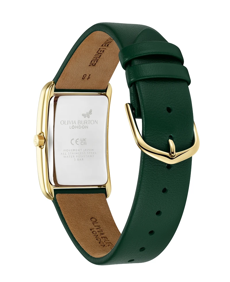 Olivia Burton Women's Forest Green Leather Strap Watch 23mm