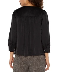 Liverpool Los Angeles Women's Long-Sleeve Pleated Top