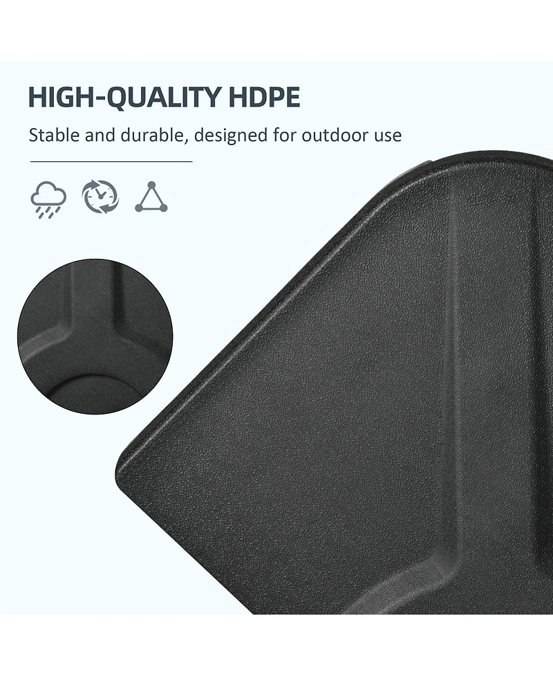 Streamdale Furniture 4-Piece Cantilever Umbrella Base Weights for Cross Base Stands
