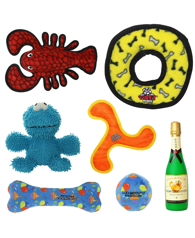 Tuffy Celebration Box. Durable, Squeaky Dog Toys