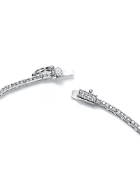 Bling Jewelry Art Deco-Inspired Leaf Statement Collar Necklace With Cleavage Dangling Teardrop Micro Pave Cubic Zirconia Cz