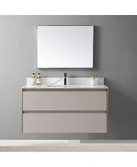 Streamdale Furniture Carrara Gold Sintered Stone Vanity Top with Ceramic Sink (43x22")
