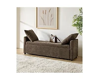 Hulala Home Rosana Transitional 59.4" Wide Storage Bench