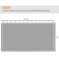 10' x 13' Gazebo/Tent Sidewall Netting with Zippers (Cream)