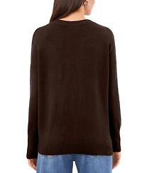 Vince Camuto Women's Dropped-Shoulder V-Neck Sweater