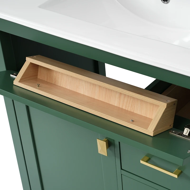 Streamdale 30-Inch Blue Bathroom Vanity with Sink and Storage
