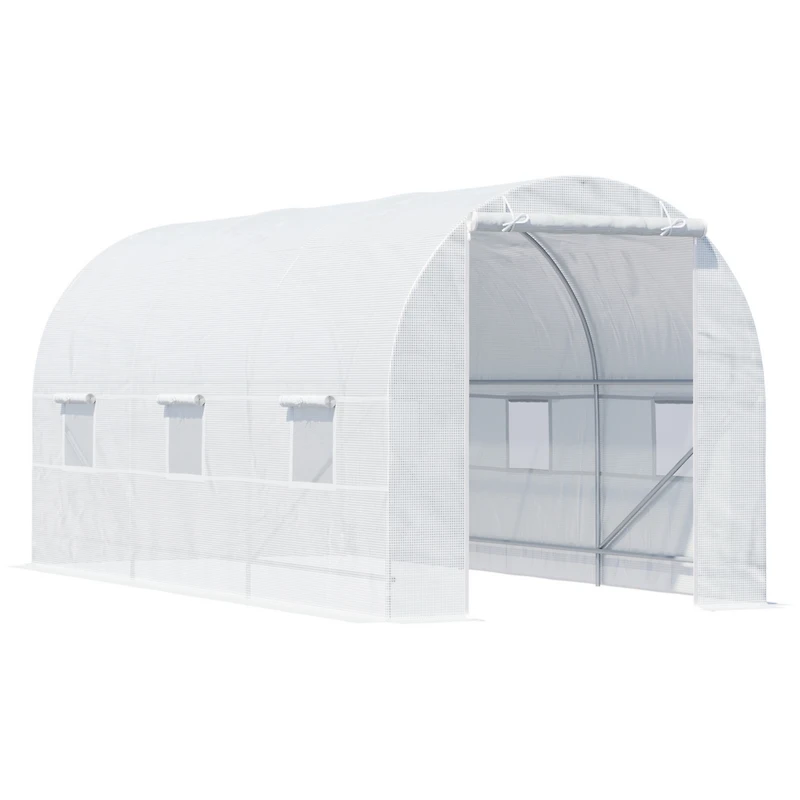 15' Walk-In Greenhouse with Windows & Door