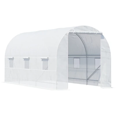 15' Walk-In Greenhouse with Windows & Door