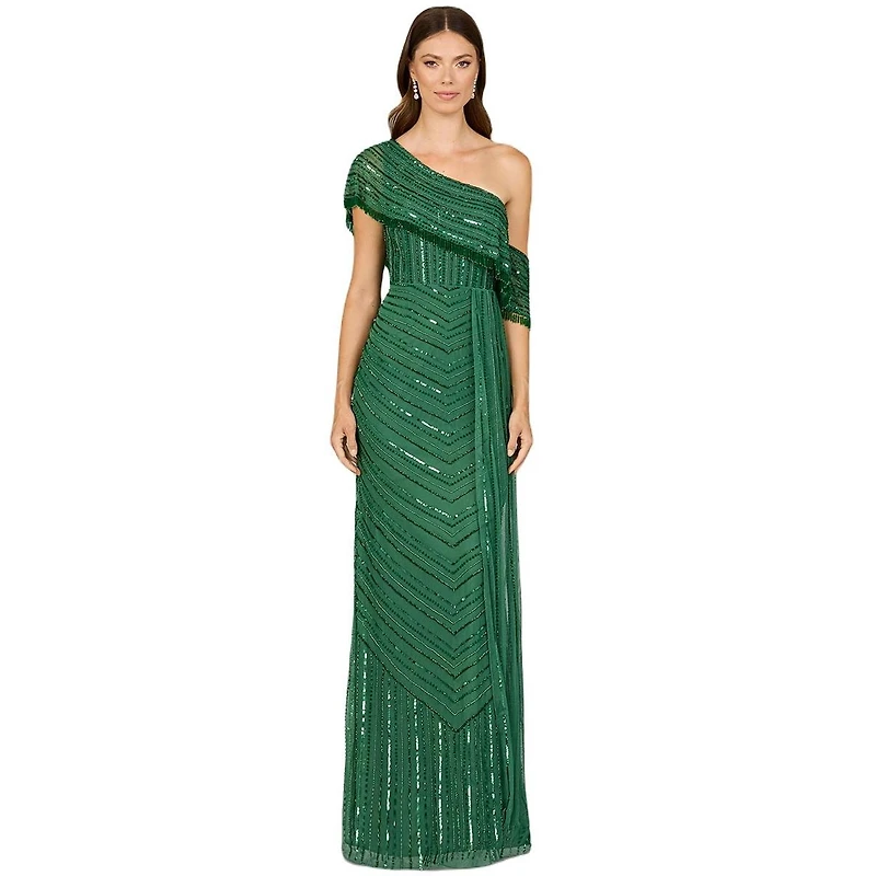 Lara Women's Off Shoulder Sheath Beaded Gown