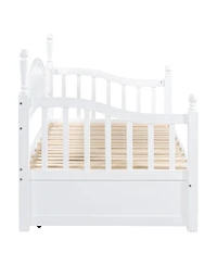 Streamdale Furniture Twin Daybed with Trundle, Storage & Extension, Grey (Arrives 9.12)