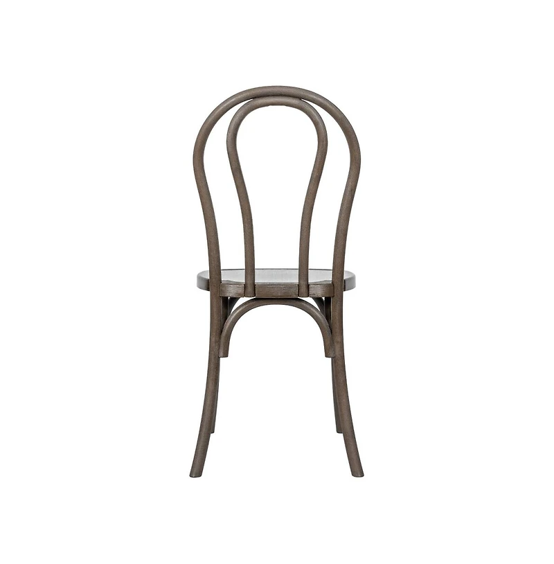 Hensler Set Of 2 Weather-Resistant Wood Look Stackable Resin Thonet Chairs For Indoor/Outdoor Use