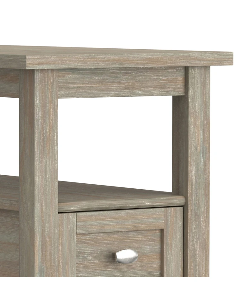 Simpli Home Warm Shaker Solid Wood Narrow Side Table
