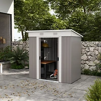 Outsunny 6' x 4' Metal Outdoor Garden Storage Shed w/ Vents,