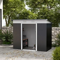 Outsunny 6' x 4' Metal Outdoor Garden Storage Shed w/ Vents,