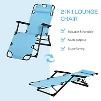Streamdale Furniture Folding Chaise Lounge: 2-in-1 Tanning & Pool Chair