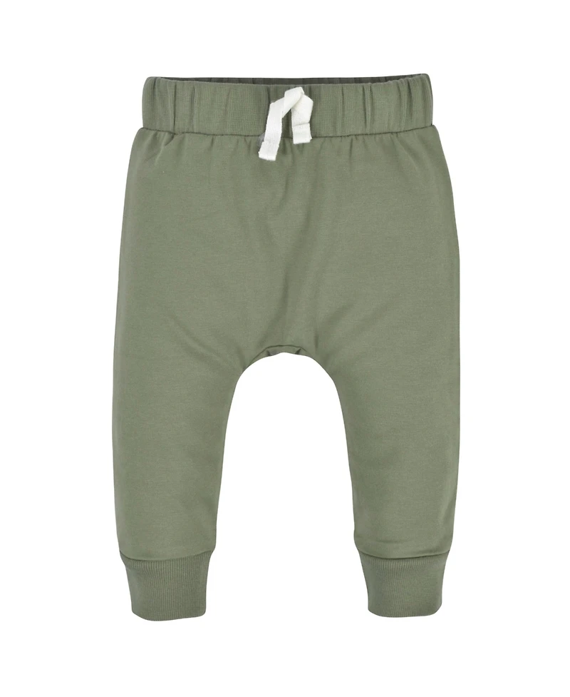 Gerber Toddler Boys Green and Black Premium Joggers, 3-Pack