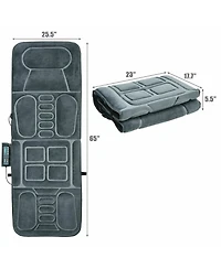 Skonyon Foldable Massage Mat with Heat and 10 Vibration Motors