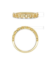 Devata Cable Link Ring in 14K Gold, Size 6, approx. 1.5 grams
