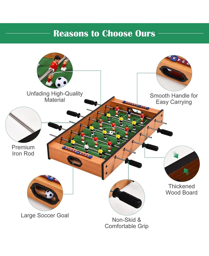 2-in-1 Indoor/Outdoor Air Hockey Foosball Game Table