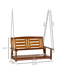 Front Porch Swing with Hanging Chains for Garden and Yard