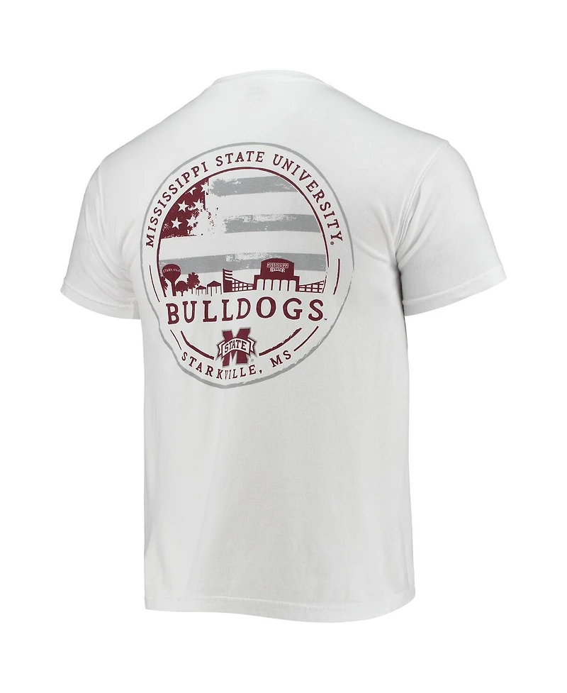 Image One Men's White Mississippi State Bulldogs Campus Americana T-Shirt