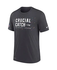 Nike Men's Charcoal Seattle Seahawks Nfl Crucial Catch Performance T-Shirt