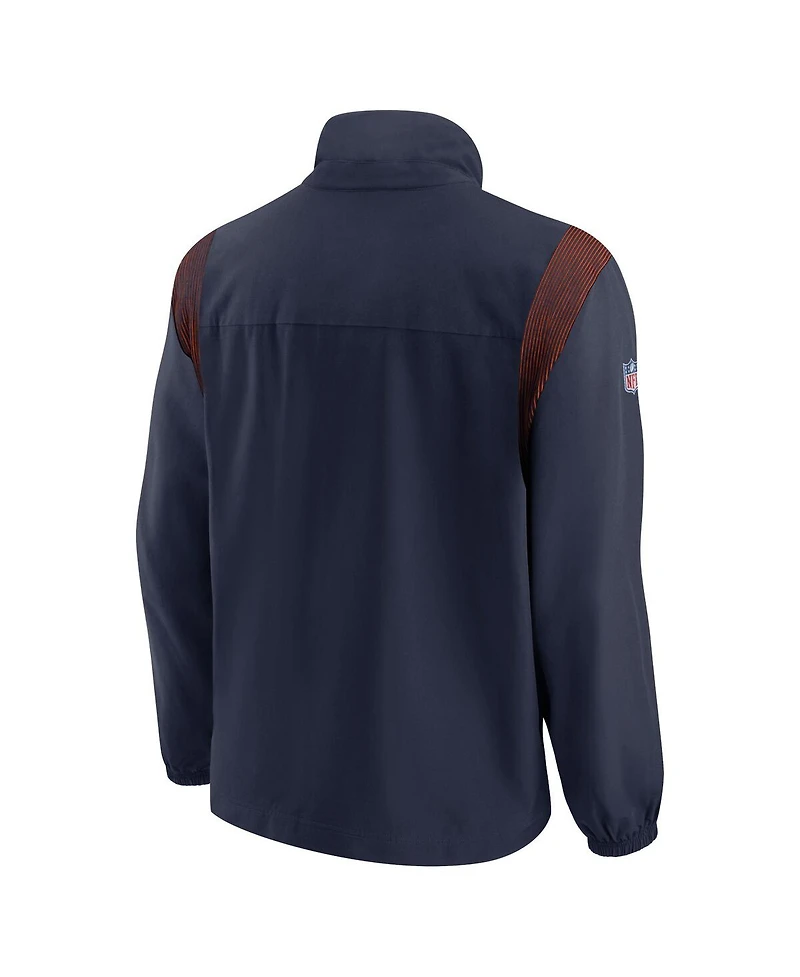 Nike Men's Navy Denver Broncos Sideline Woven Logo Full-Zip Jacket