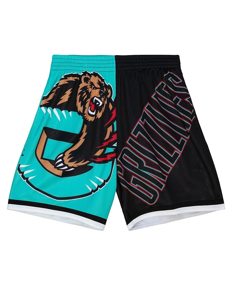Mitchell & Ness Men's Teal Vancouver Grizzlies Big Face 5.0 Fashion Shorts
