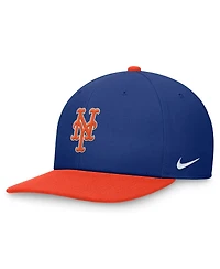 Nike Men's Royal/Orange New York Mets Evergreen Two-Tone Snapback Hat