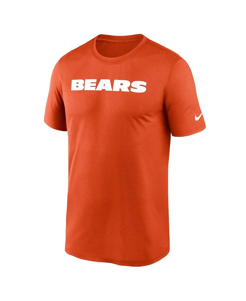 Nike Men's Orange Chicago Bears Primetime Legend Wordmark Performance T-Shirt