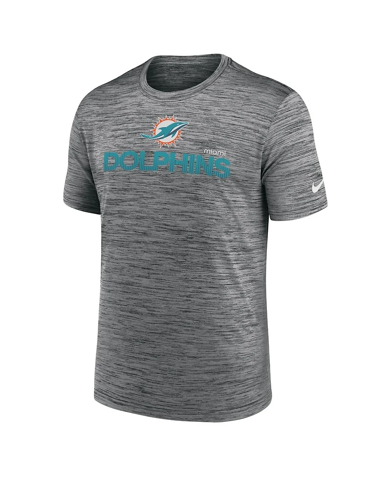 Nike Men's Anthracite Miami Dolphins Blitz Velocity Modern Performance T-Shirt