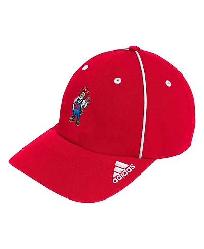 Adidas Men's Scarlet Nebraska Huskers Locker Room Athlete Pack Slouch Adjustable Hat
