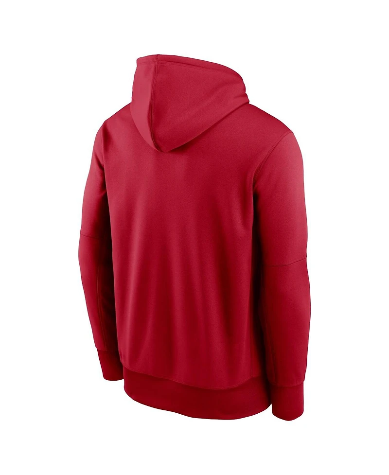 Nike Men's Scarlet San Francisco 49ers Big Tall Performance Pullover Hoodie