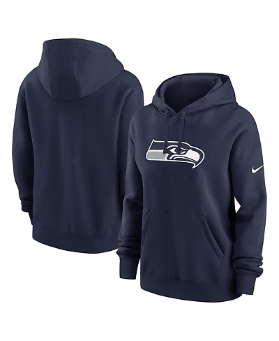 Nike Women's College Navy Seattle Seahawks Club Fleece Pullover Hoodie