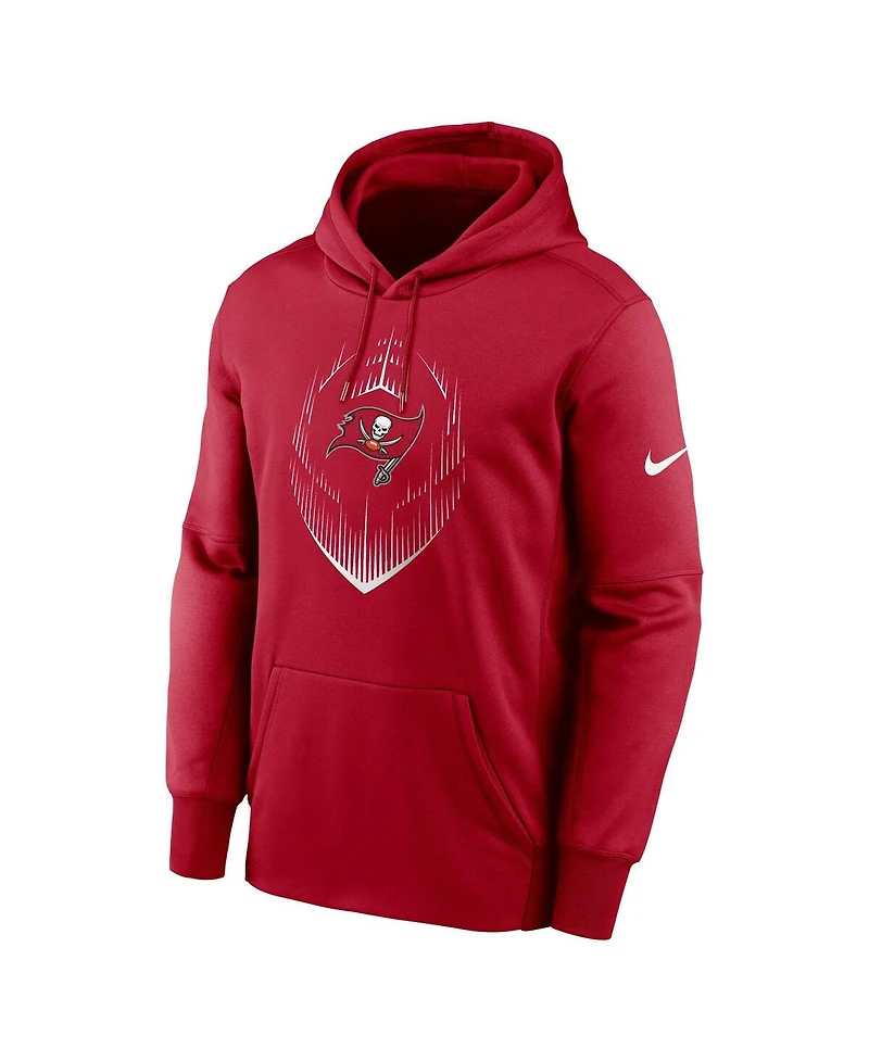Nike Men's Red Tampa Bay Buccaneers Icon Performance Pullover Hoodie