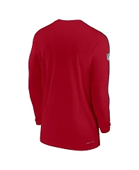 Nike Men's Red Tampa Bay Buccaneers Sideline Coach Uv Performance Long Sleeve T-Shirt