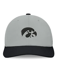 Top of the World Men's Gray/Black Iowa Hawkeyes Mick Flex Hat