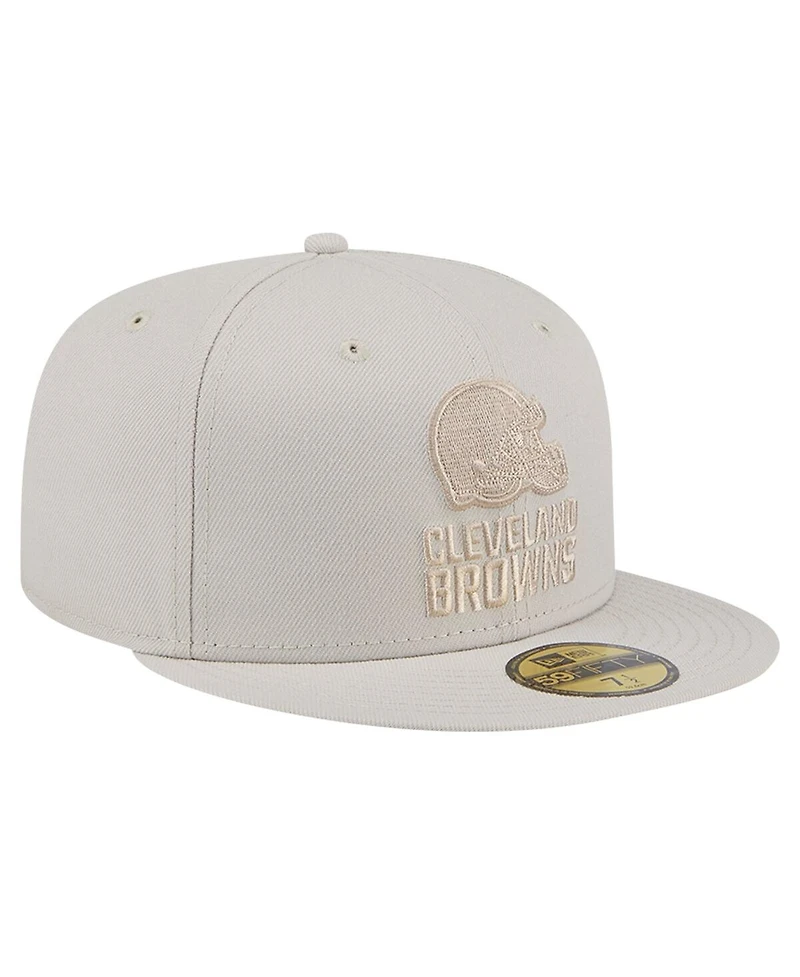 New Era Men's Stone Cleveland Browns Color Pack 59FIFTY Fitted Hat