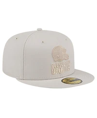 New Era Men's Stone Cleveland Browns Color Pack 59FIFTY Fitted Hat