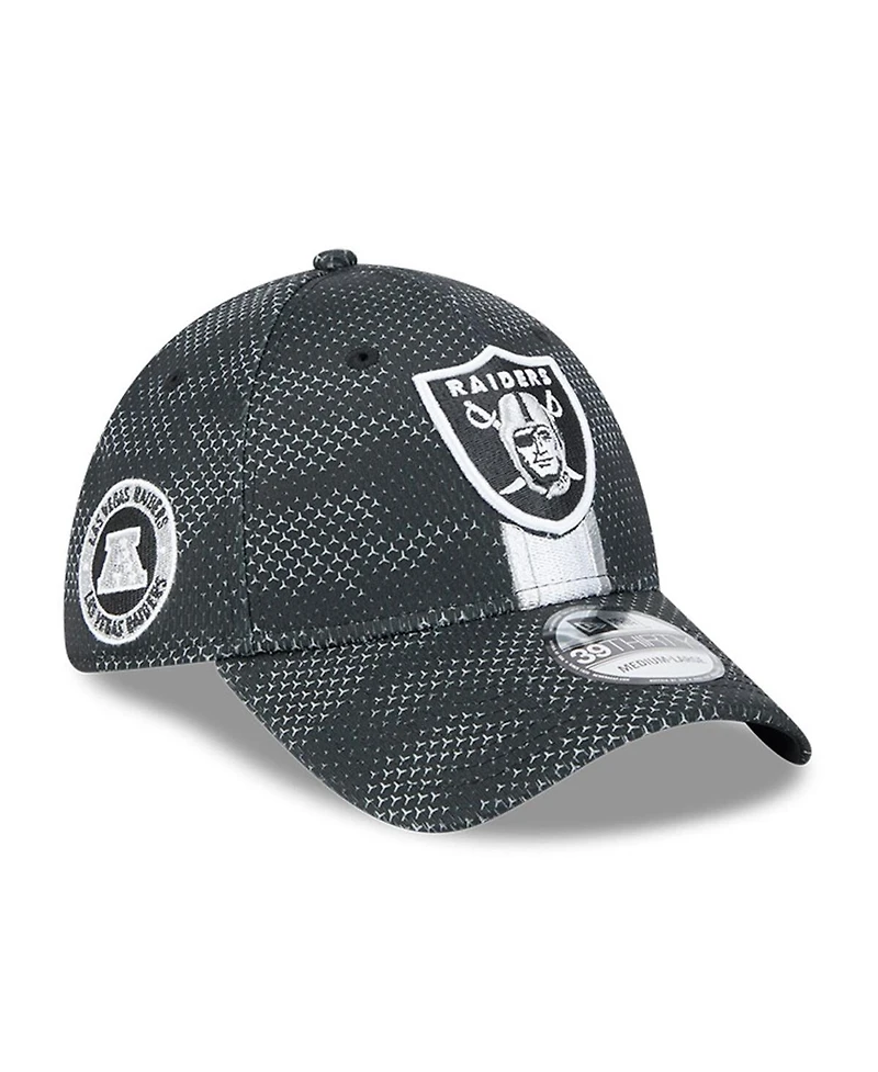 New Era Men's Black Las Vegas Raiders 2024 Sideline 39THIRTY Flex Hat